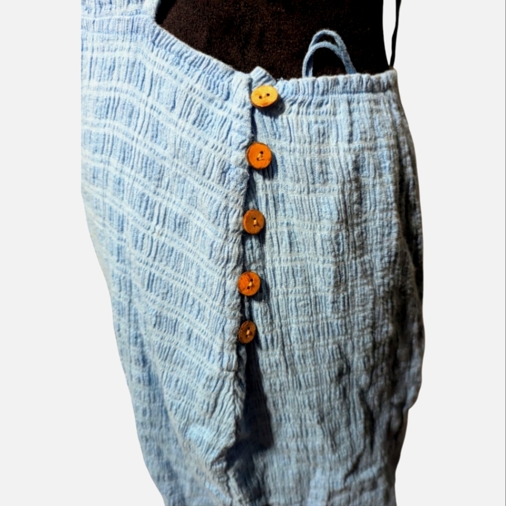 Free People Beyond Chic Mini Dress Open Back Blue - Picture 6 of 9